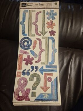 Kelly Panacci Cardstock Sticker Sheet - Multicolor Punctuation & Shapes